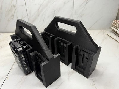 Battery Basket Carrier Caddy Holder for Porter Cable 6 slot Black