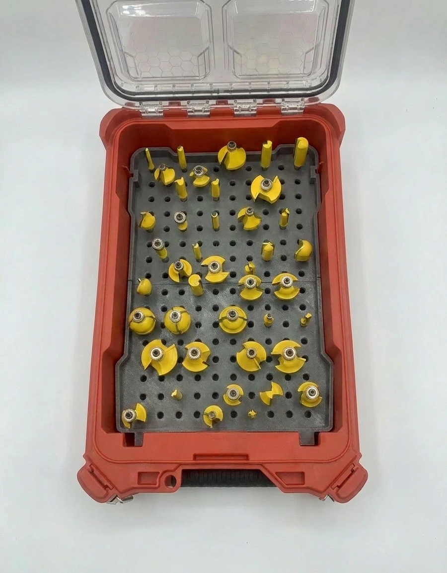 Router Bit Insert for Milwaukee PACKOUT Compact Organizer (Insert Only)