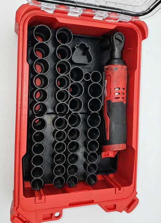 Fits Milwaukee M12 Ratchet & Socket Insert for PACKOUT Organizer (Insert Only)