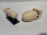 Little Boy MK-1 and Fat Boy MK-3 Atom Bomb Model 3D Printed 1/20 US Military