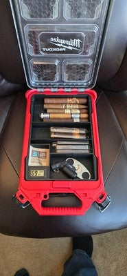 Cigar Humidor Insert With Included Hydrometer For Milwaukee Packout Low Profile