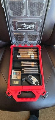 Cigar Humidor Insert With Included Hydrometer For Milwaukee Packout Low Profile