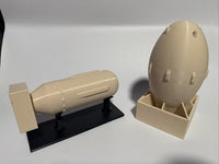 Little Boy MK-1 and Fat Boy MK-3 Atom Bomb Model 3D Printed 1/20 US Military