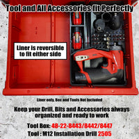 M12 Fuel Installation Drill Organizer for Milwaukee Packout insert 2 and 3