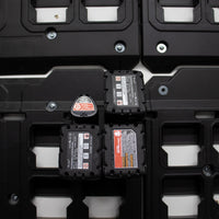 Packout Wall M12 Battery Holder Quad Mount (Large and Small Batteries)