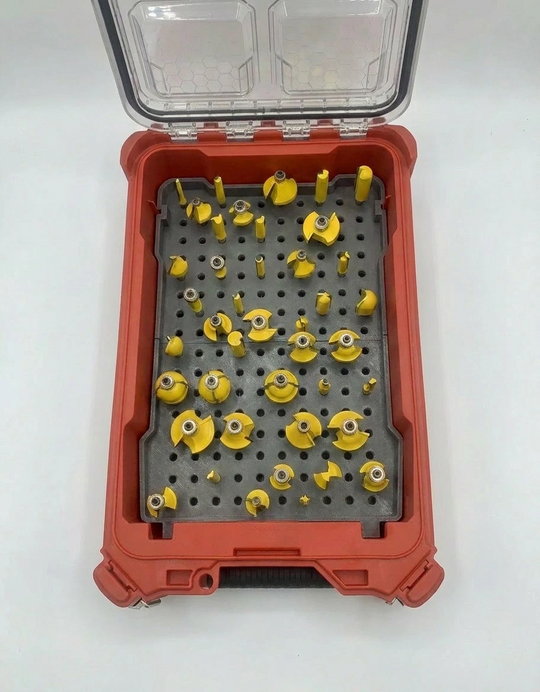 Router Bit Insert for Milwaukee PACKOUT Compact Organizer (Insert Only)