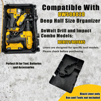 DeWALT Deep Compact Organizer – 20V Max Drill Set (DCF885 & DCD771) *Insert Only