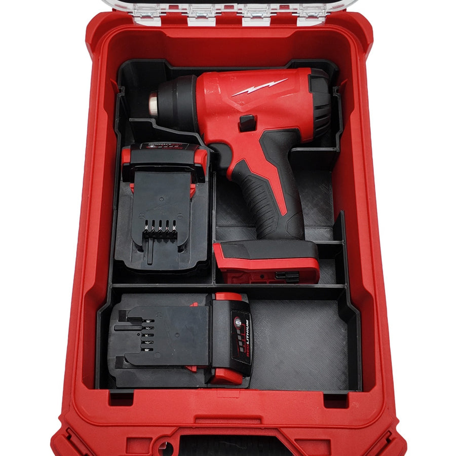 M18 Heat Gun Organizer for Milwaukee Compact Packout insert  (Insert Only)