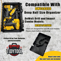 DeWALT Deep Compact Organizer – 20V Max Drill Set (DCF885 & DCD771) *Insert Only