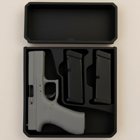 Milwaukee Packout 3d Printed Full Size Pistol Gun Tray for 48-22-8436 BLACK