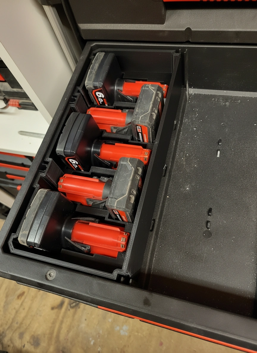 Milwaukee PACKOUT Drawer Insert – M12 High Output Battery Holder (Insert Only)