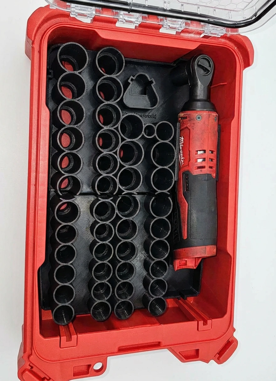 Fits Milwaukee M12 Ratchet & Socket Insert for PACKOUT Organizer (Insert Only)