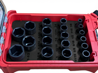 Fits Milwaukee 49-66-7012 Impact Socket Insert PACKOUT Organizer (Insert Only)
