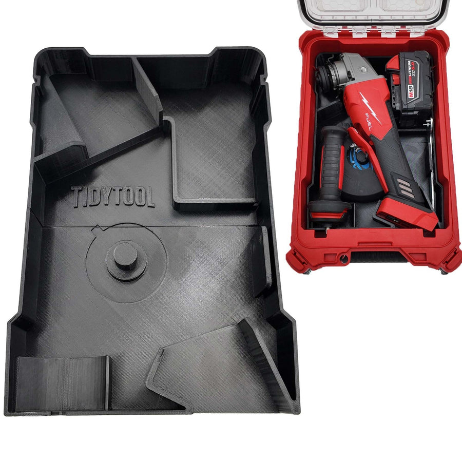 M18 Grinder Organizer for Milwaukee Compact Packout insert 2686-20 and 2880-20