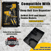 DeWalt Deep Compact Organizer Insert 20V Brushless Drill Impact Set *Insert only