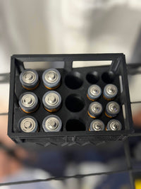 Battery Organizer Storage Box Garage Case Holder for AA and AAA Batteries