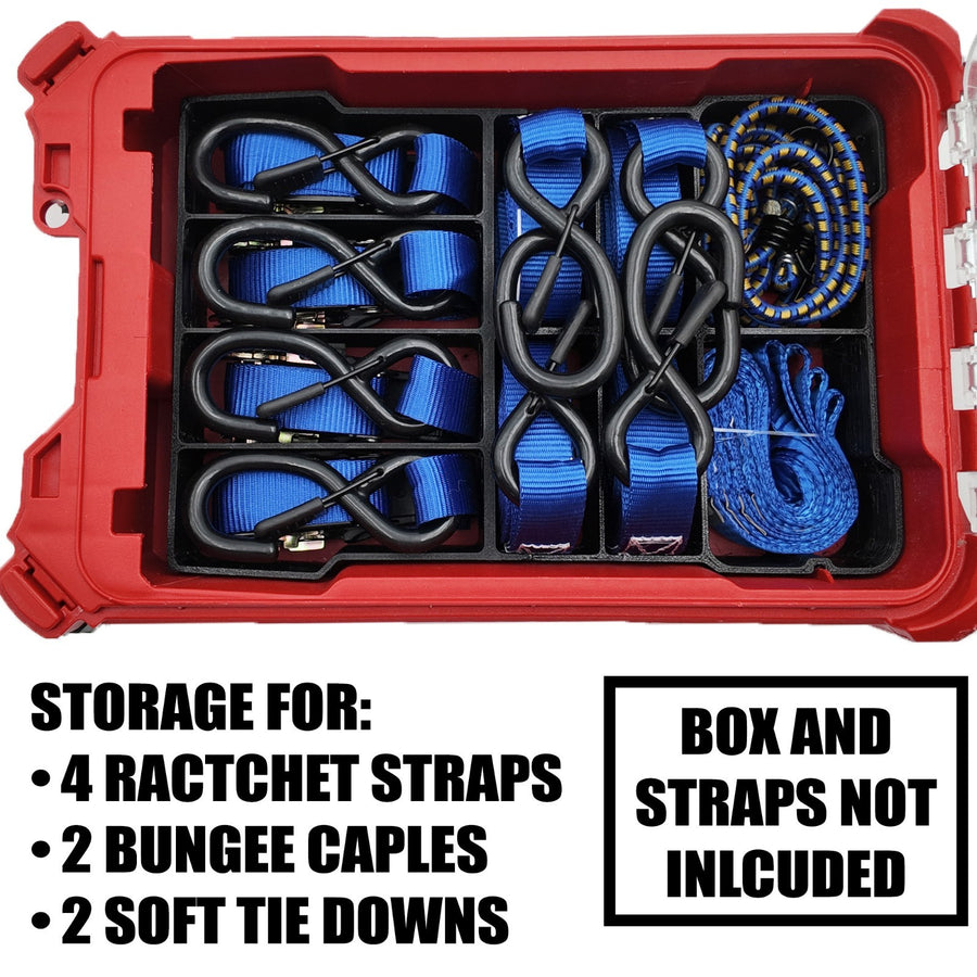 Ratchet Strap Organizer for Milwaukee Compact Packout Insert