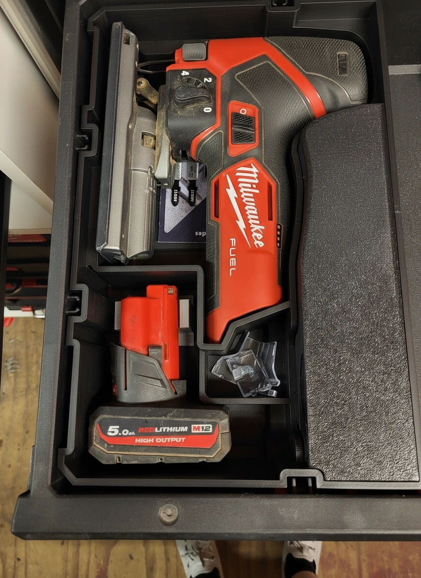 Milwaukee PACKOUT Drawer Insert – M12 FUEL Jigsaw Holder (Insert Only)