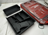 Milwaukee Packout 3d Printed Full Size Pistol Gun Tray for 48-22-8436 BLACK