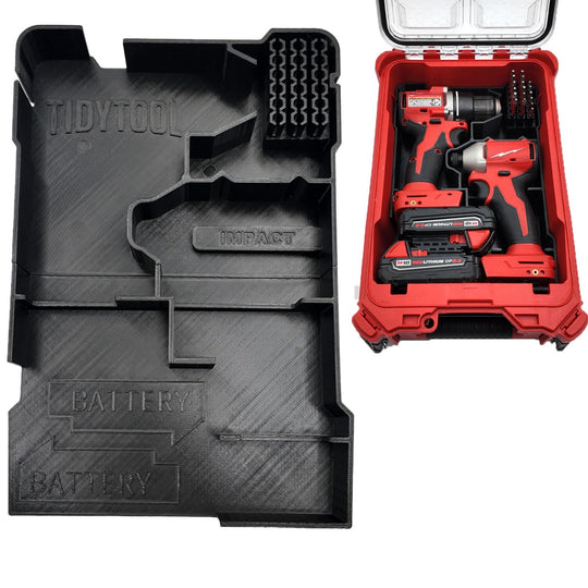 M18 Drill Driver Organizer for Milwaukee Compact Packout 3601-20