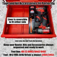 M12 Drill Driver Organizer for Milwaukee Packout insert 2 and 3 Drawer