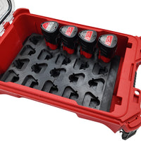M12 Small Battery Organizer for Milwaukee Compact Packout insert
